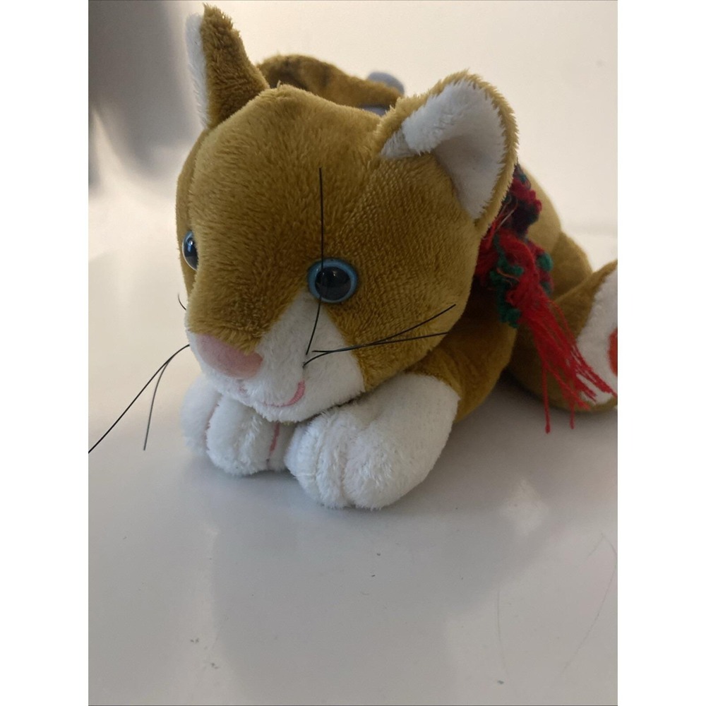 Vintage Pan Asian Creations Christmas Musical Cat with Mouse Tail Shakes - Picture 6 of 8